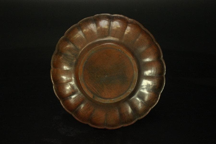 煎茶 銅 茶托 九件 二種(A321)