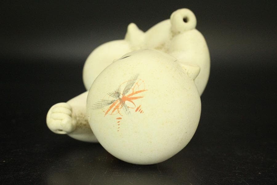 かわいい 郷土人形 太鼓持ち童人形 共箱(ZE434)