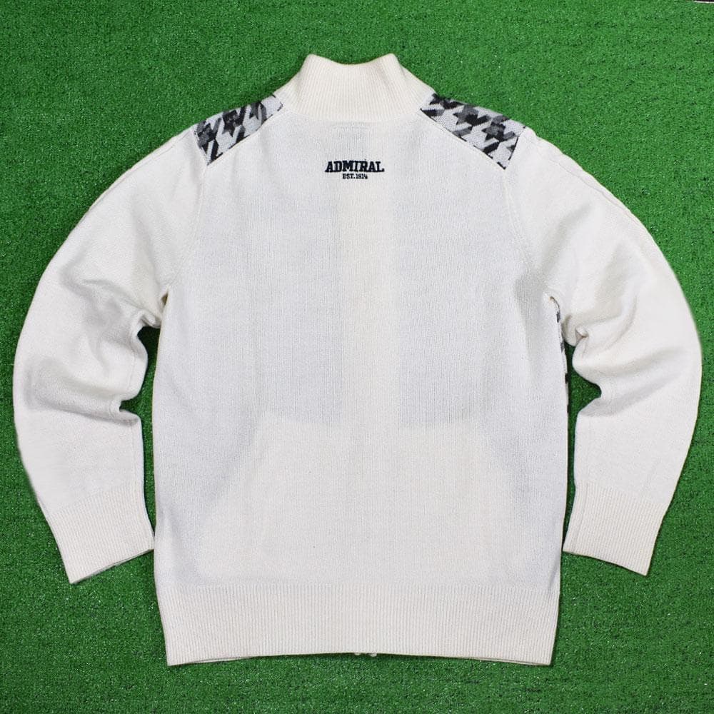 ADMIRAL/アドミラル ゴルフ ジップセーター【アイボリー/L】超美品！