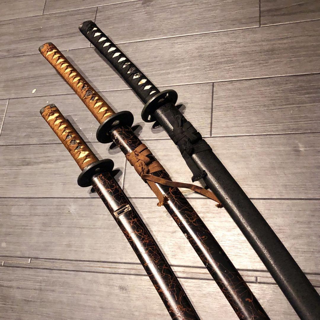 模造刀　大小3本セット　太刀　脇差　骨董品　模擬刀まとめ