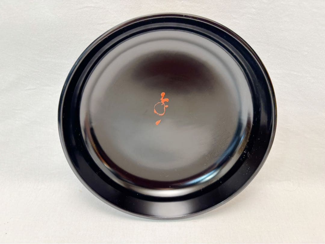 未使用 茶道具 輔聖作 木製 独楽食籠 兼中斎好 花押付 内黒 元箱