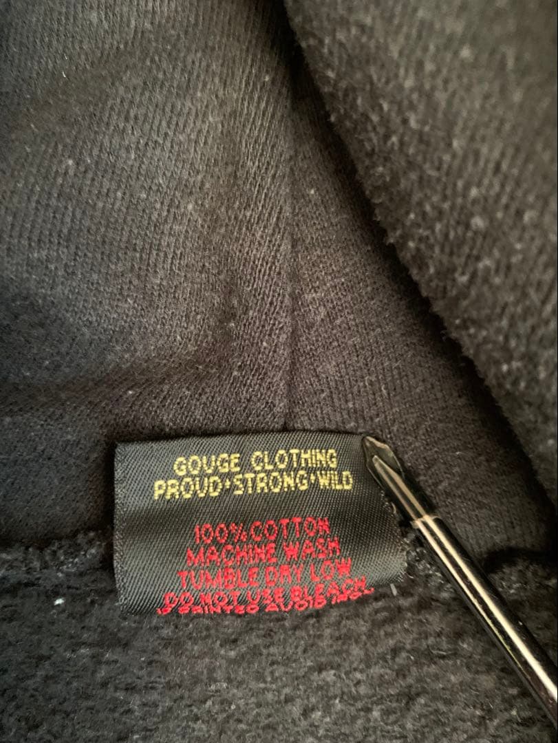 90s GOUGE vtg スウェット パーカー old skate USA製