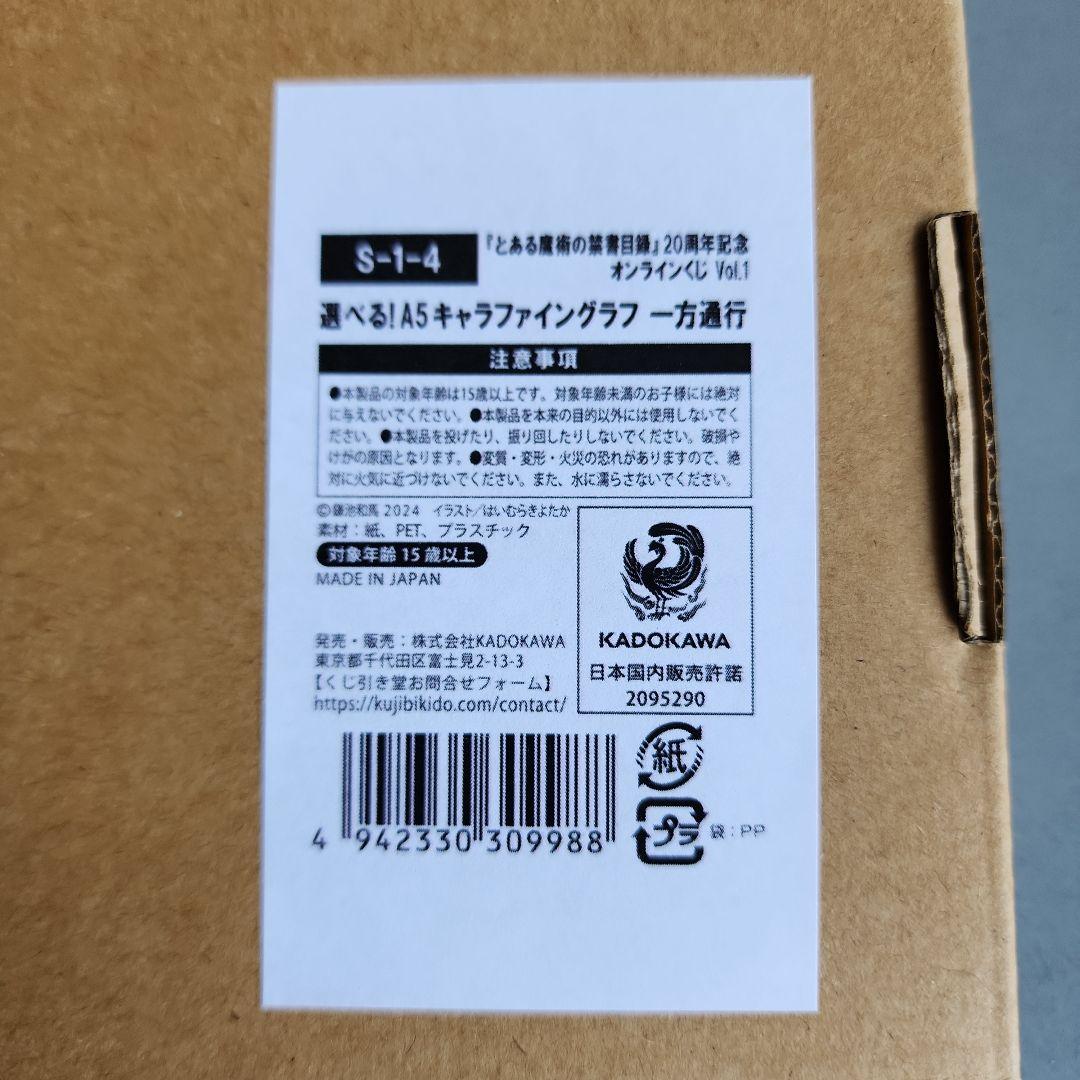 とある魔術の禁書目録 超電磁砲 一方通行 くじ引き堂 S賞 ファイングラフ