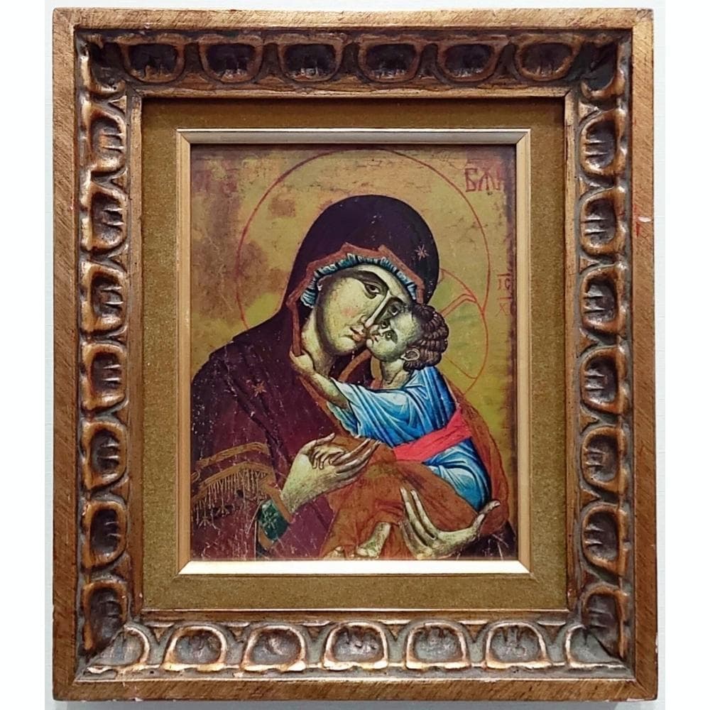 ウラジーミルの生神女　憐みの聖母　イコン　アメリカ　ロシア正教会　複製　復刻　額