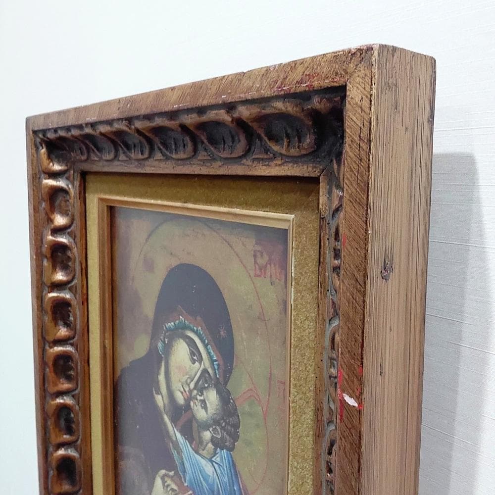 ウラジーミルの生神女　憐みの聖母　イコン　アメリカ　ロシア正教会　複製　復刻　額