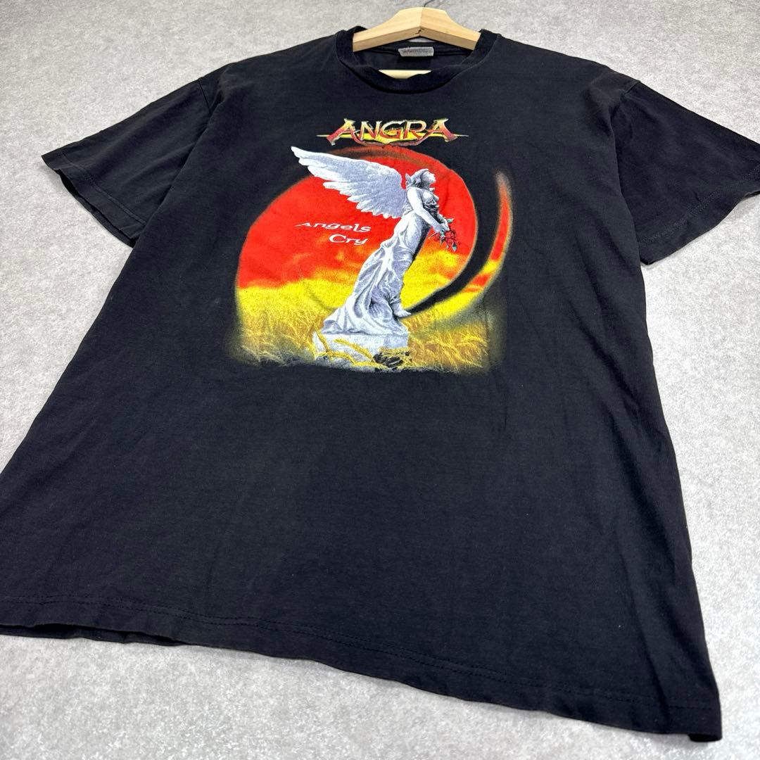 希少 90s ANGRA ヴィンテージ バンドTシャツ 当時物 L Hanes