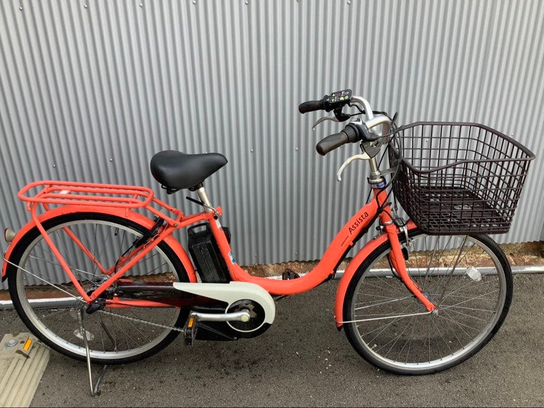 ヤマハ新機種電動アシスト自転車pasnatura24インチオレンジアルミボディー