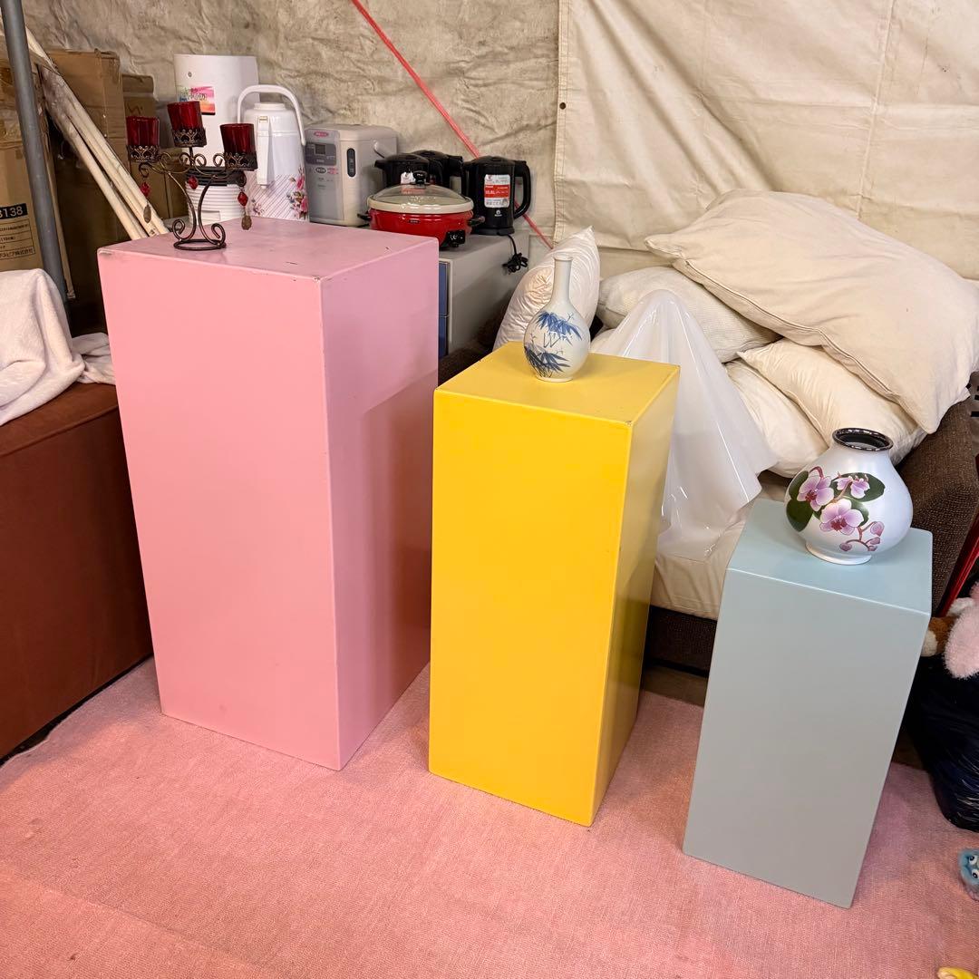 カラフルディスプレイスタンド3点セット ワンオフ　一点物