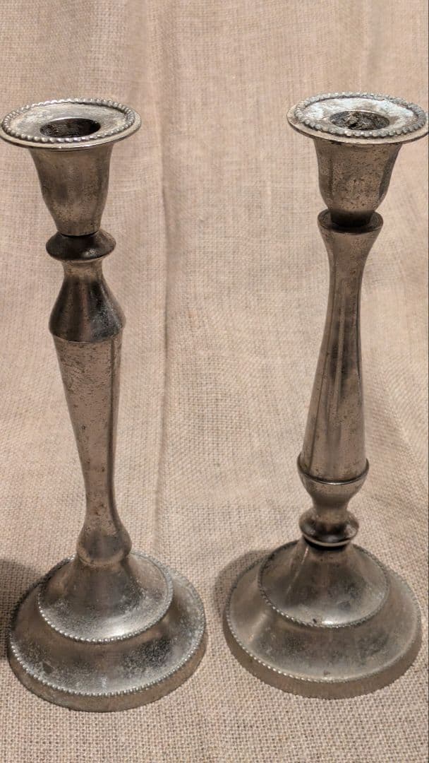 フランスアンティーク エレガント キャンドルホルダー 燭台 2個セット