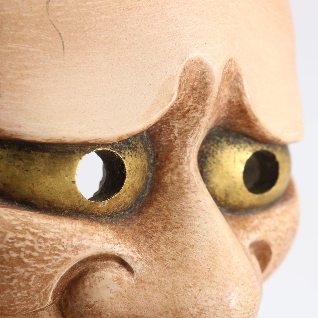 能面 般若 鬼女 彩色木彫　AC1017