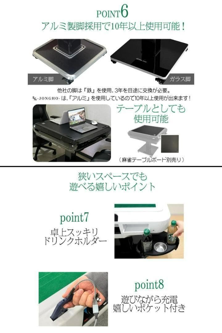 全自動 麻雀卓 点数表示 麻雀台 アルミ脚 折りたたみ テーブルボード付（M黒）