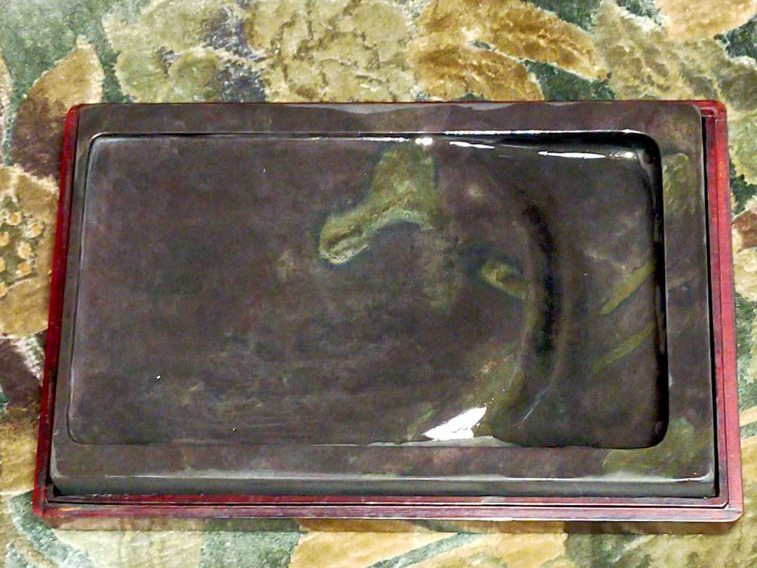 ♥中国　端渓硯　3.3ｋｇ　ケース付き　硯　端渓　骨董品