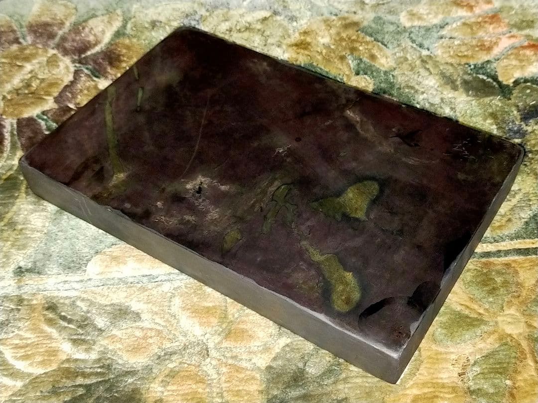 ♥中国　端渓硯　3.3ｋｇ　ケース付き　硯　端渓　骨董品