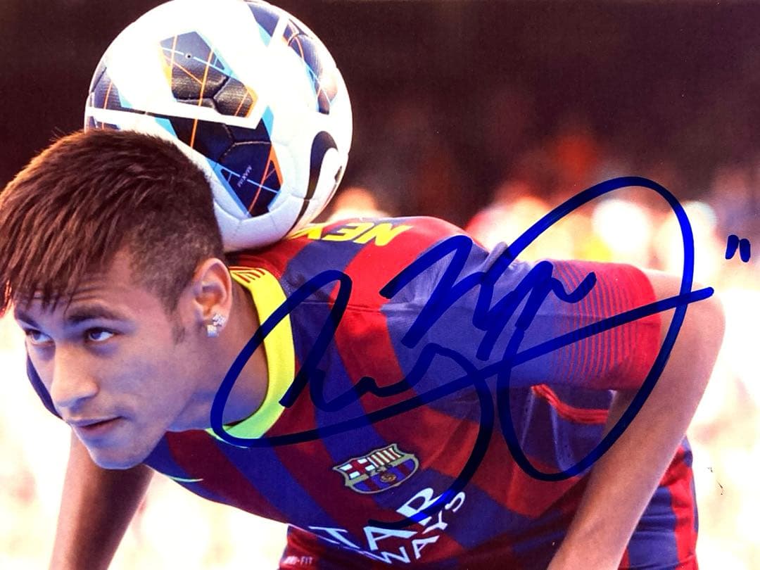 セール中…ネイマール直筆サイン入り2Lサイズ写真‥Neymar…ブラジル代表…