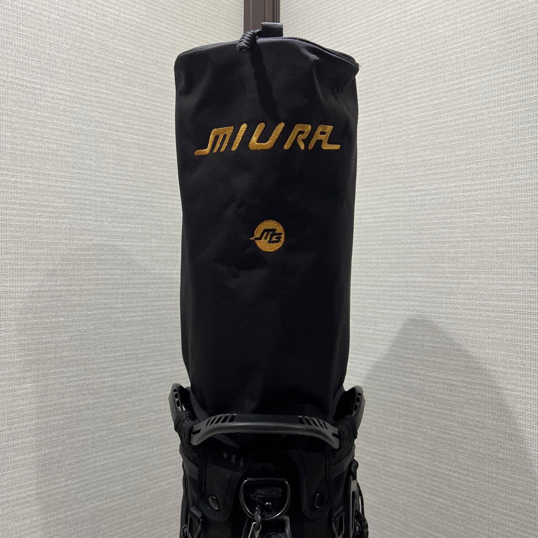 美品 MIURA ゴルフ キャディバッグ ブラック×ゴールド　三浦技研