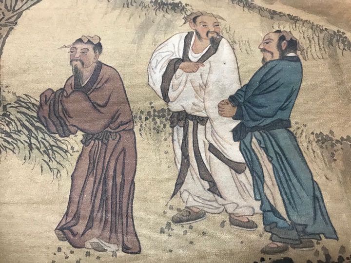 中国明時代戴進捲り　肉筆保証　中国明時代保証