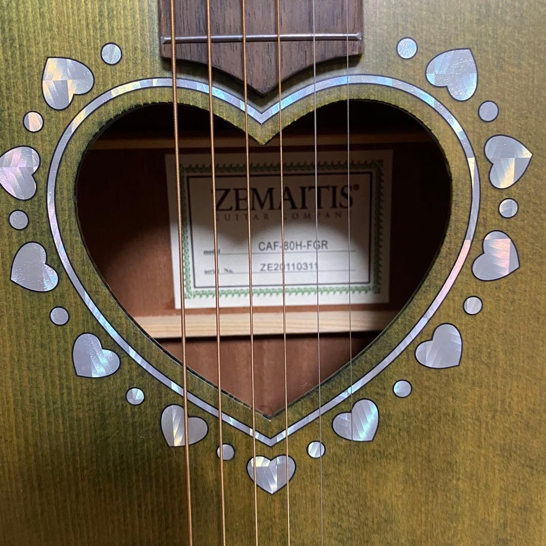 【美品】ZEMAITIS ゼマイティス CAF-80H-FGR エレアコ ギター