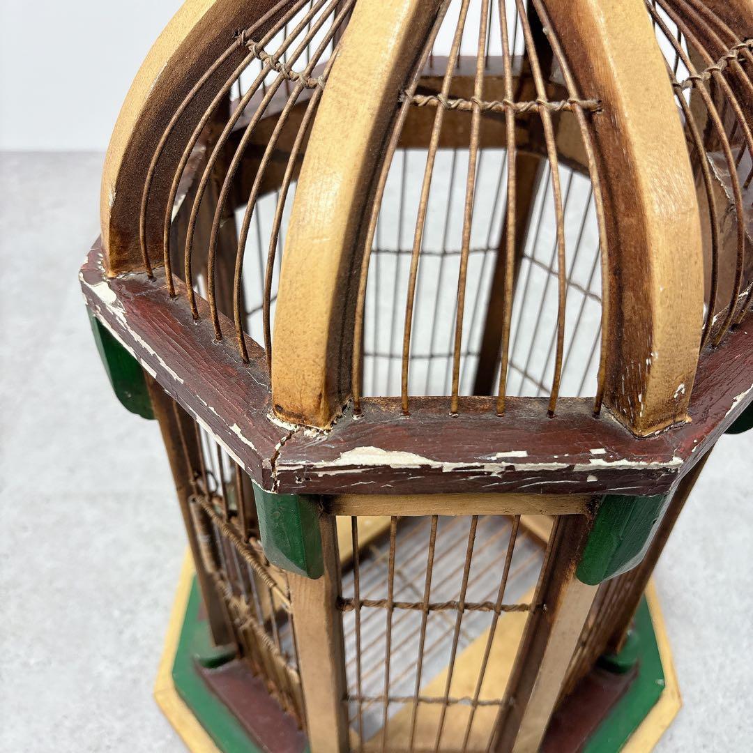 鳥籠　トリカゴ　鳥かご　底部開閉　側面開閉　レトロ　ヴィンテージ　オシャレ