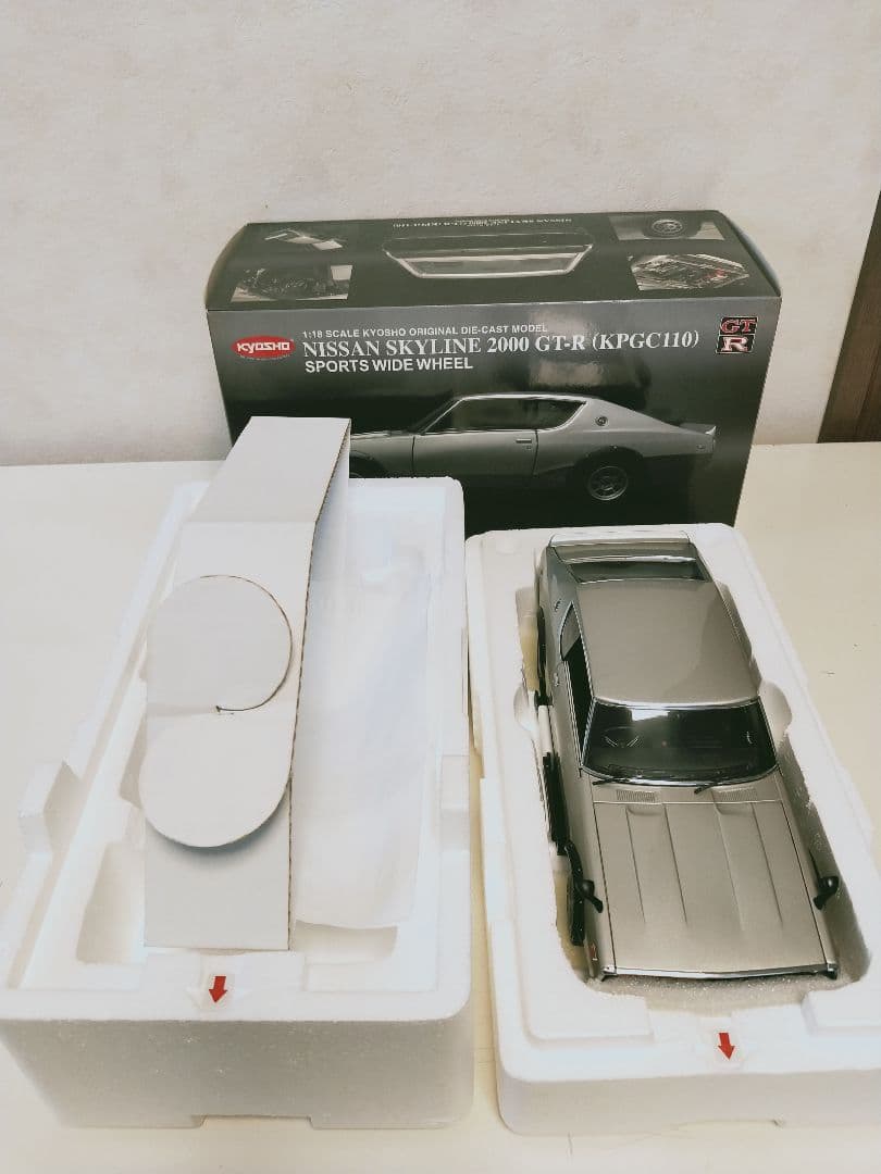 京商1/18日産スカイライン2000GTR【希少ハヤシキャストワイドホイール】