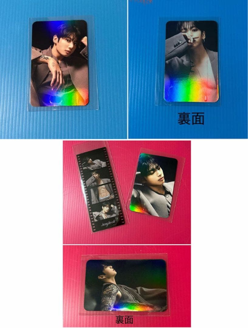 BTS JIN ロングステッカー・両面ホログラムフォトカード