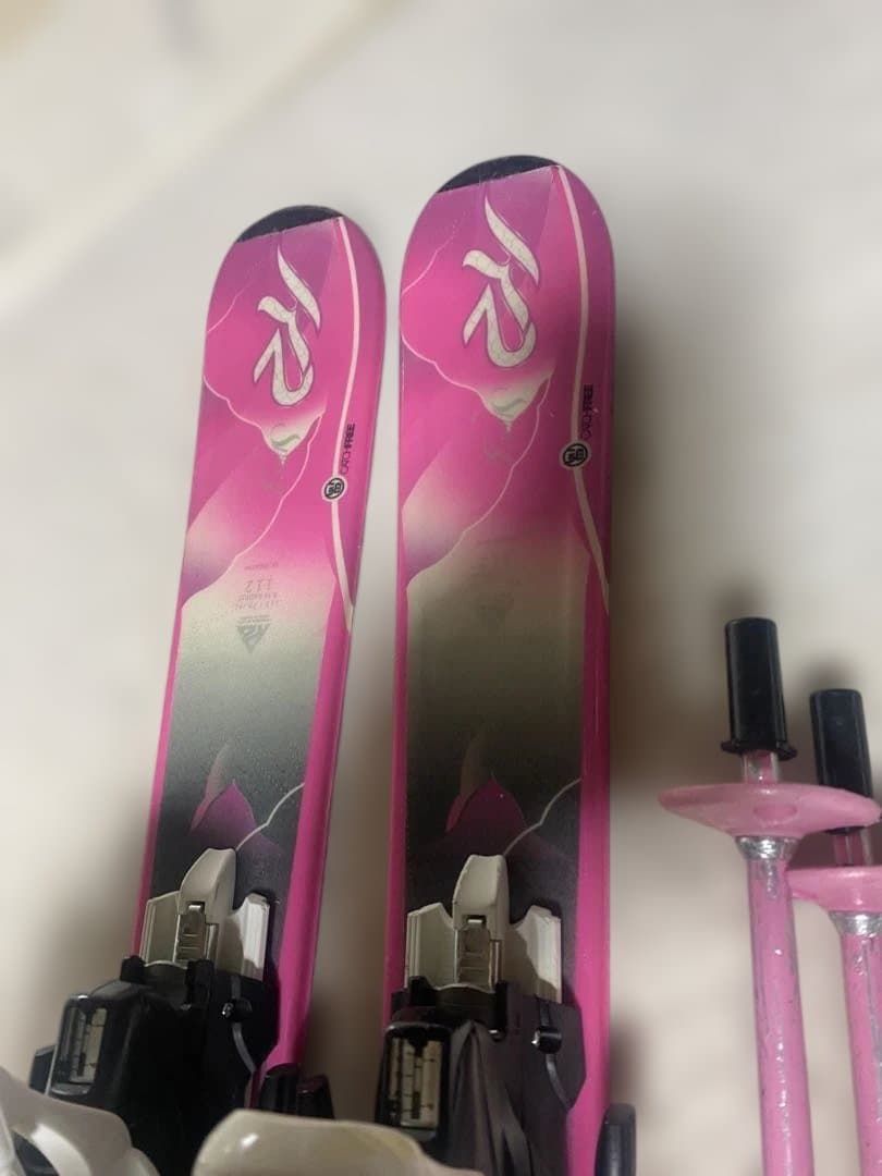 k2 ジュニア112cm ブーツ18cm シナノ85cmスキーセット 中古
