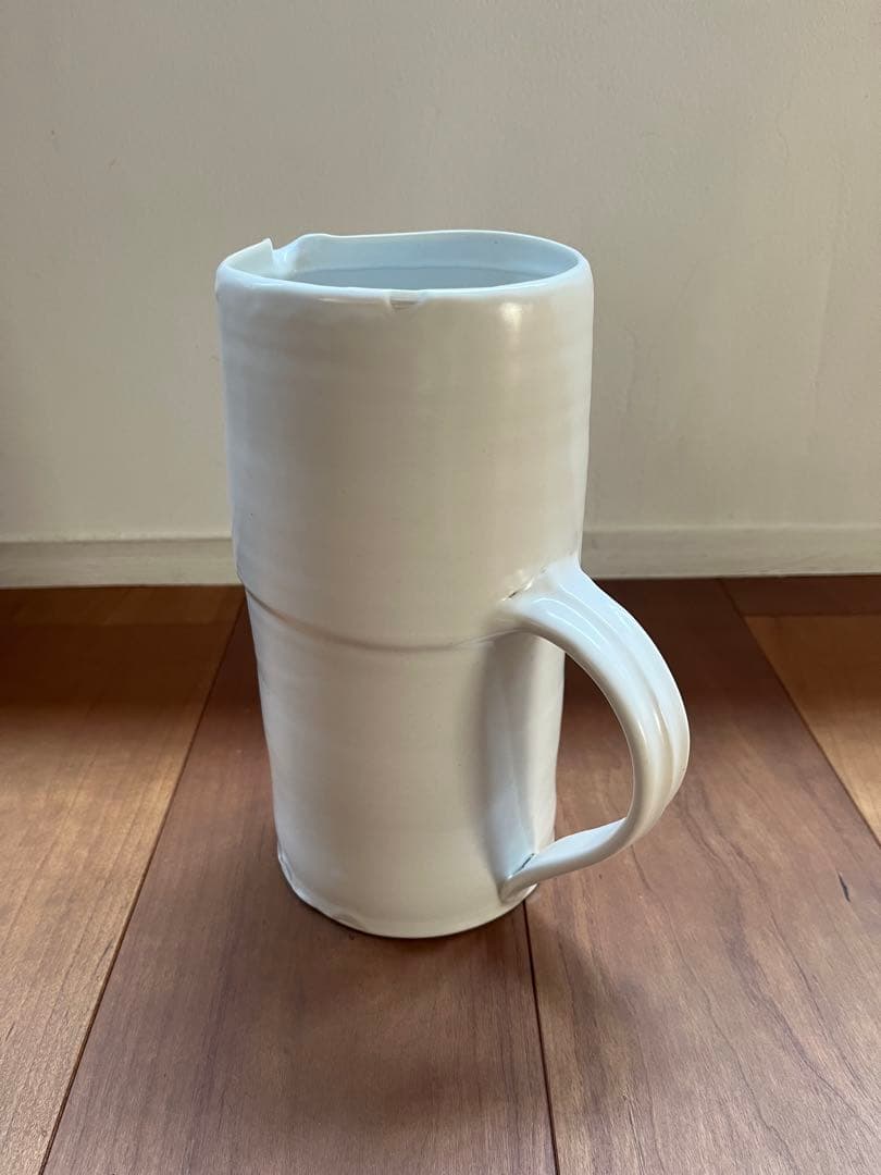 黒田泰蔵　白磁ピッチャー 木箱付き