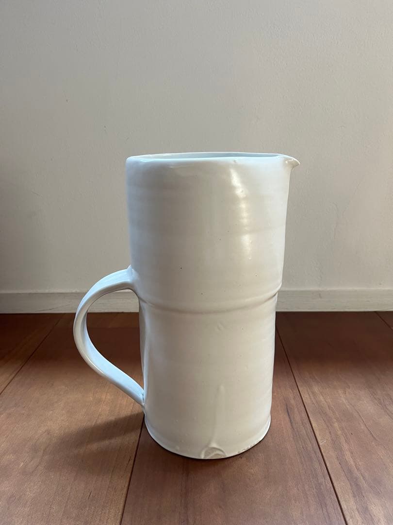 黒田泰蔵　白磁ピッチャー 木箱付き