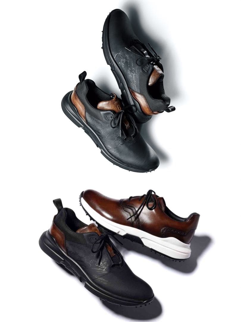 美品 BERLUTI SWING ゴルフシューズ レザー × ファブリック　7
