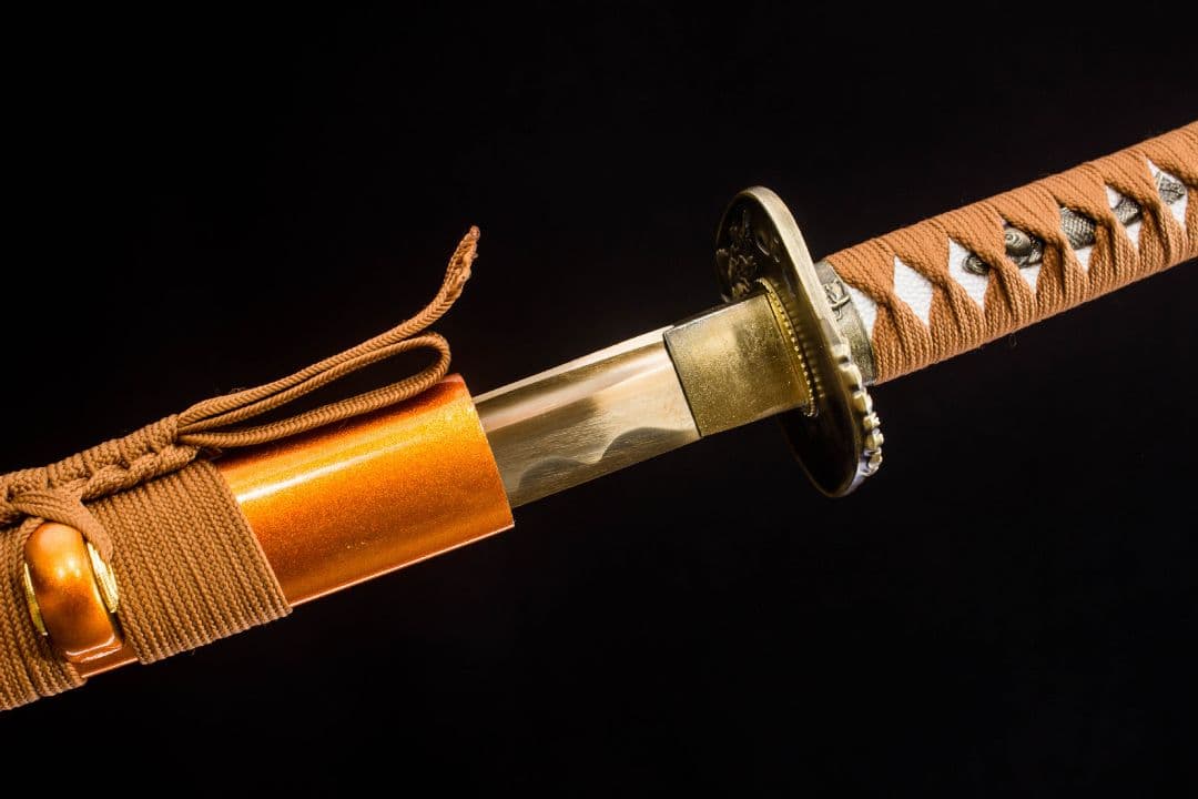 5046-武具 刀装具 日本刀　模造刀 居合刀 武士道 武蔵 鑑賞用 手鍛造打