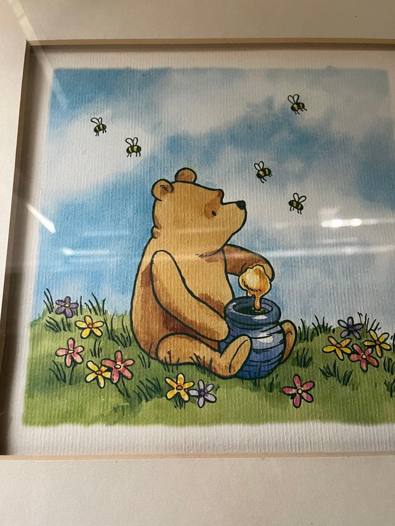 ディズニー　プーさん　絵画　アンティーク　日本企業輸入品