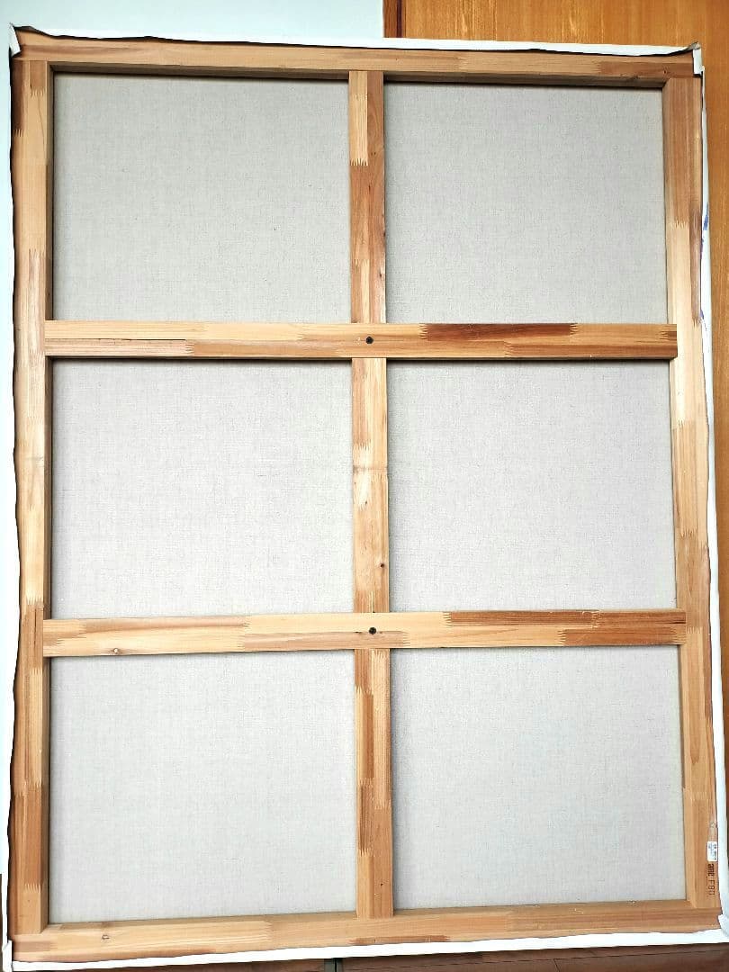 笹部洋画材料店★F80　麻張りキャンバス　杉集成材木枠使用　アクリル絵画/油彩画