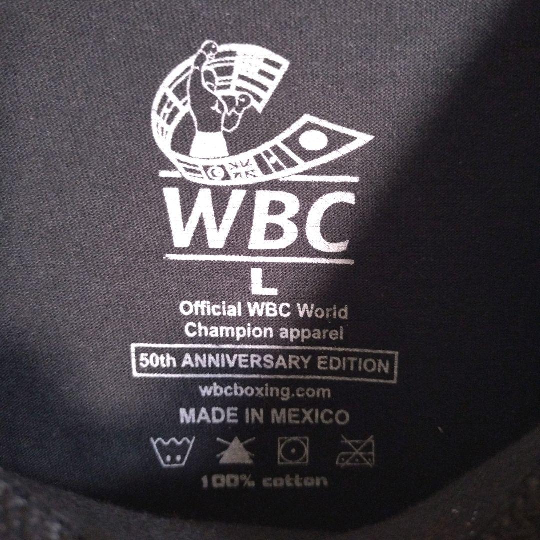 WBC公式★ボクシング チャンピオンベルト 両面プリント 半袖Tシャツ 黒 L