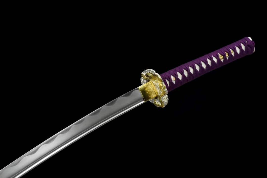 【紫妍】中炭素鋼武士刀 武具　刀装具　日本刀　模造刀 居合刀