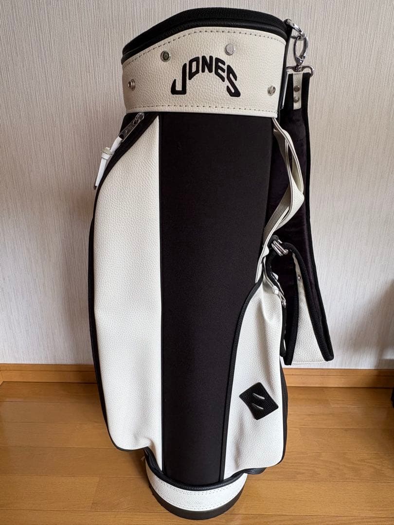 【中古美品】JONES ジョーンズ キャディバッグ ブラック/ホワイト
