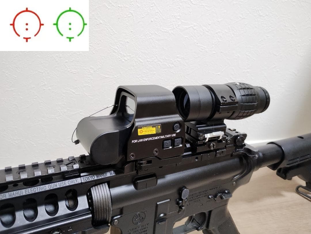 ドットサイト(558EO EXPS3タイプ)、マグニファイア(3X)　セット