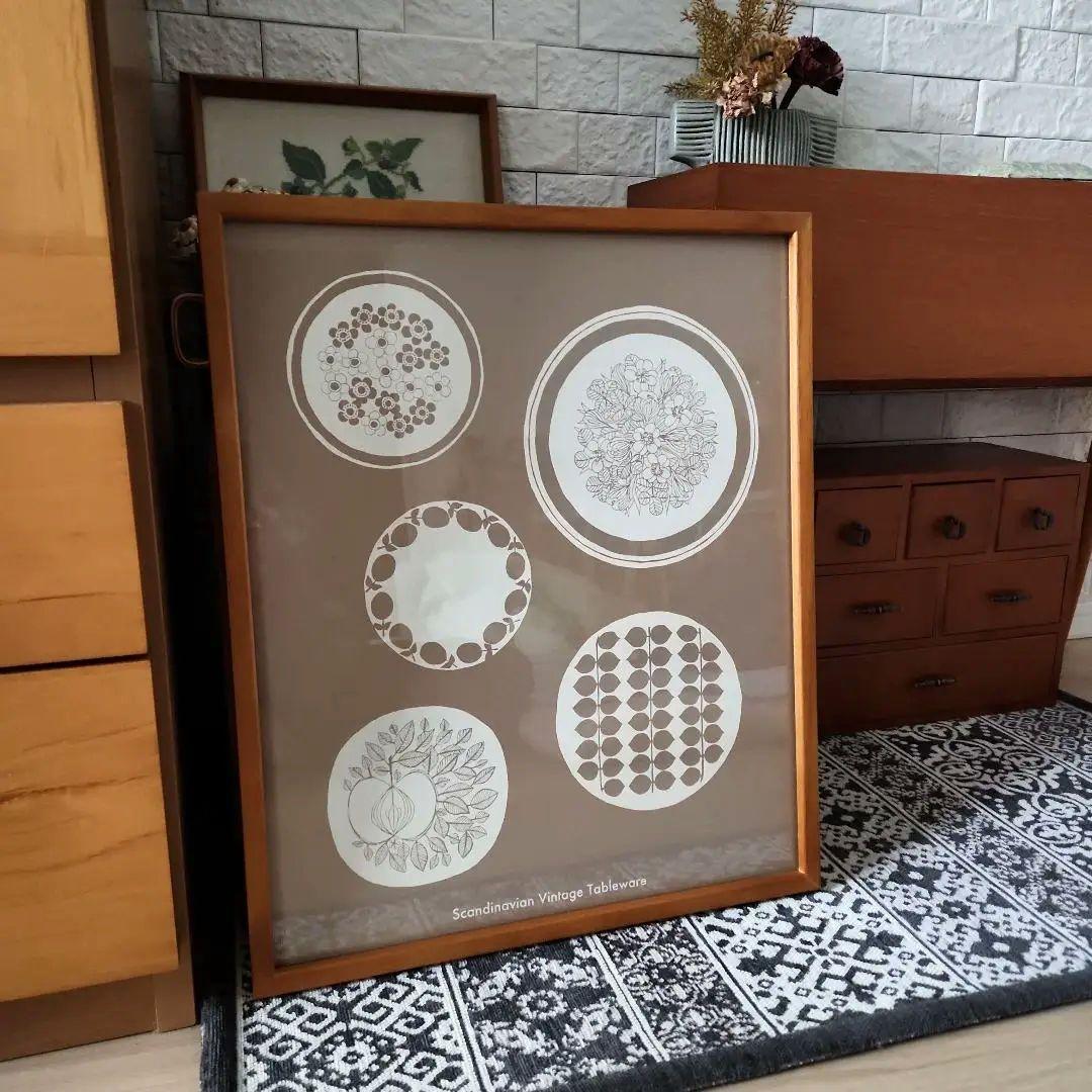 取り扱い終了品　北欧暮らしの道具店　額付きシルクスクリーン
