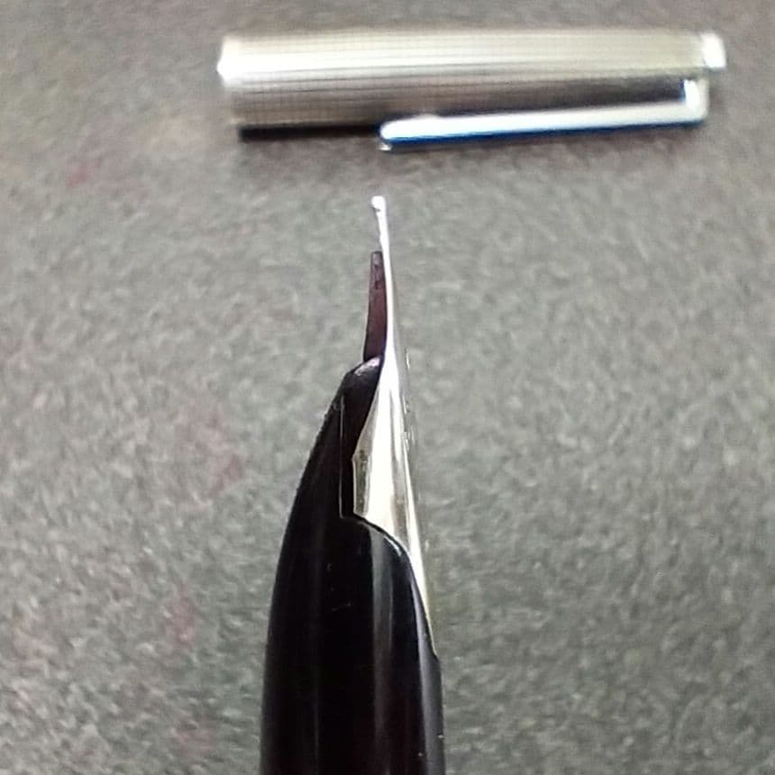 Z04）パイロット カスタム 万年筆 スターリング シルバー 銀製 ペン先18金