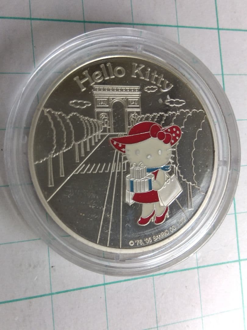 【純銀90%】フランス2005年、パリの夢、キティ 記念 銀貨 3枚セット