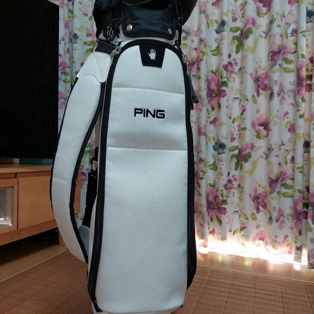 PING ワンポケ キャディバッグ ホワイト