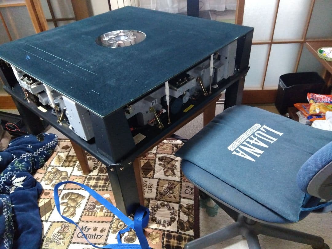 全自動麻雀卓28ミリ牌 座卓脚とテーブル