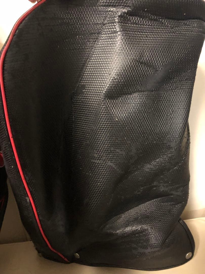 【送料込み】希少レア　ルコックスポルティフ　キャディバック　黒X赤　ゴルフバッグ