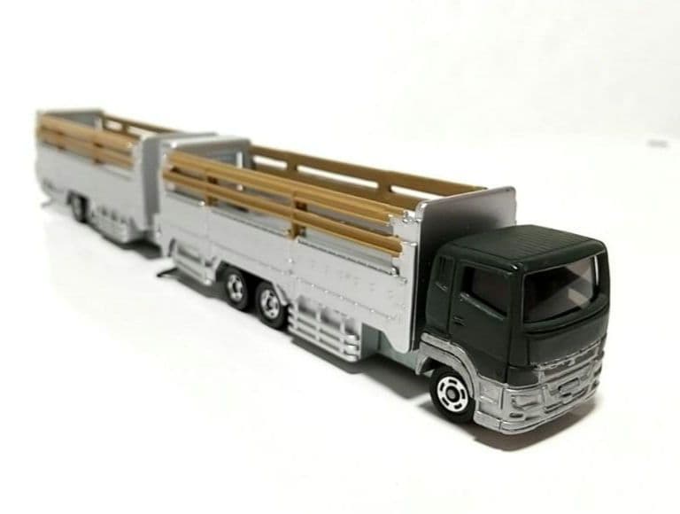 トミカ 改造 三菱ふそう スーパーグレート 家畜運搬車 フルトレーラー