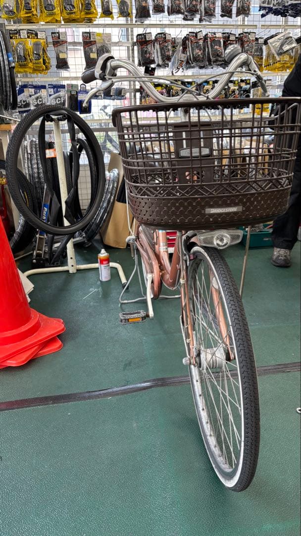 訳アリ ブリヂストン ママチャリ シティサイクル ピンク 24インチ 3段ギア