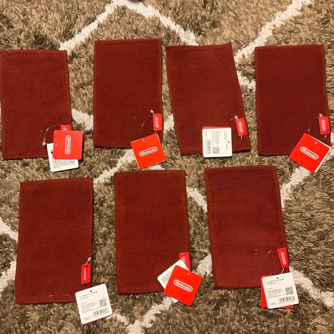 ハーフタオルハンカチ マリオ花札・赤　7種コンプリートセット　Nintendo