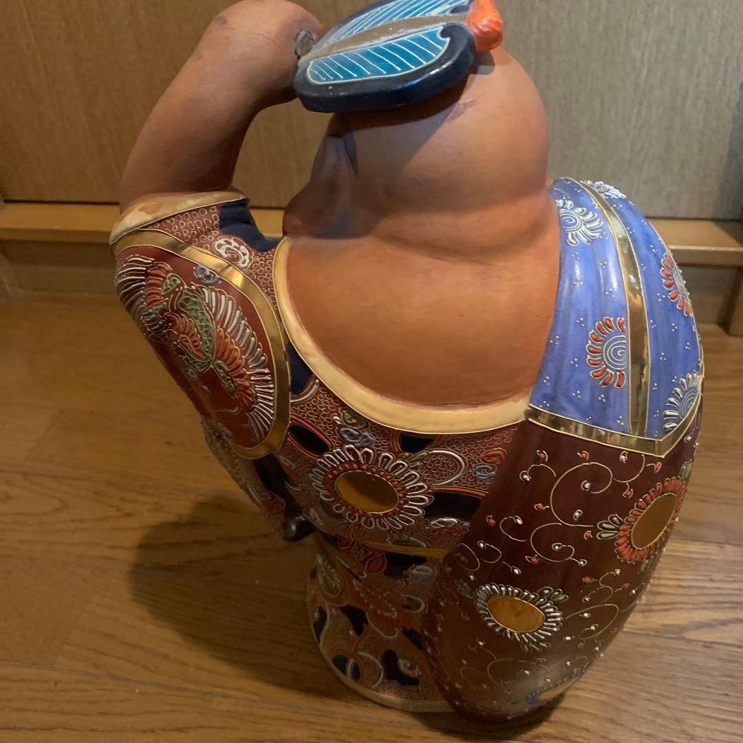 九谷焼 布袋 極彩色 七福神 縁起置物 骨董