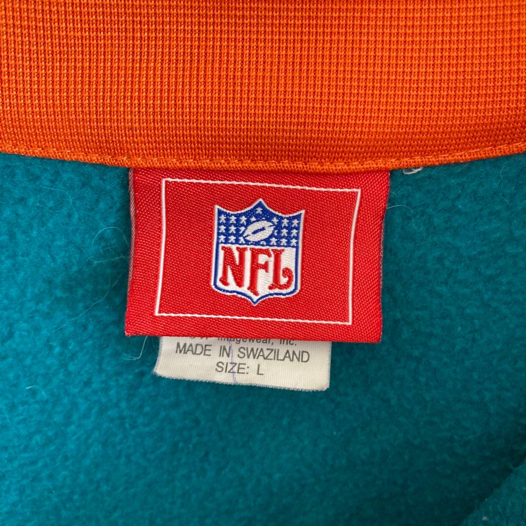 US古着【入手不可能!!】NFL ✈︎刺繍ロゴ フリース マイアミドルフィンズ