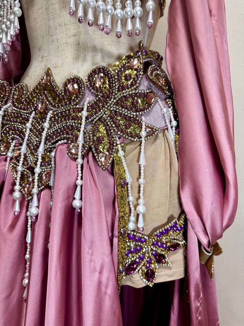 ベリーダンス　衣装　くすみピンク　【期間限定値下げ中】