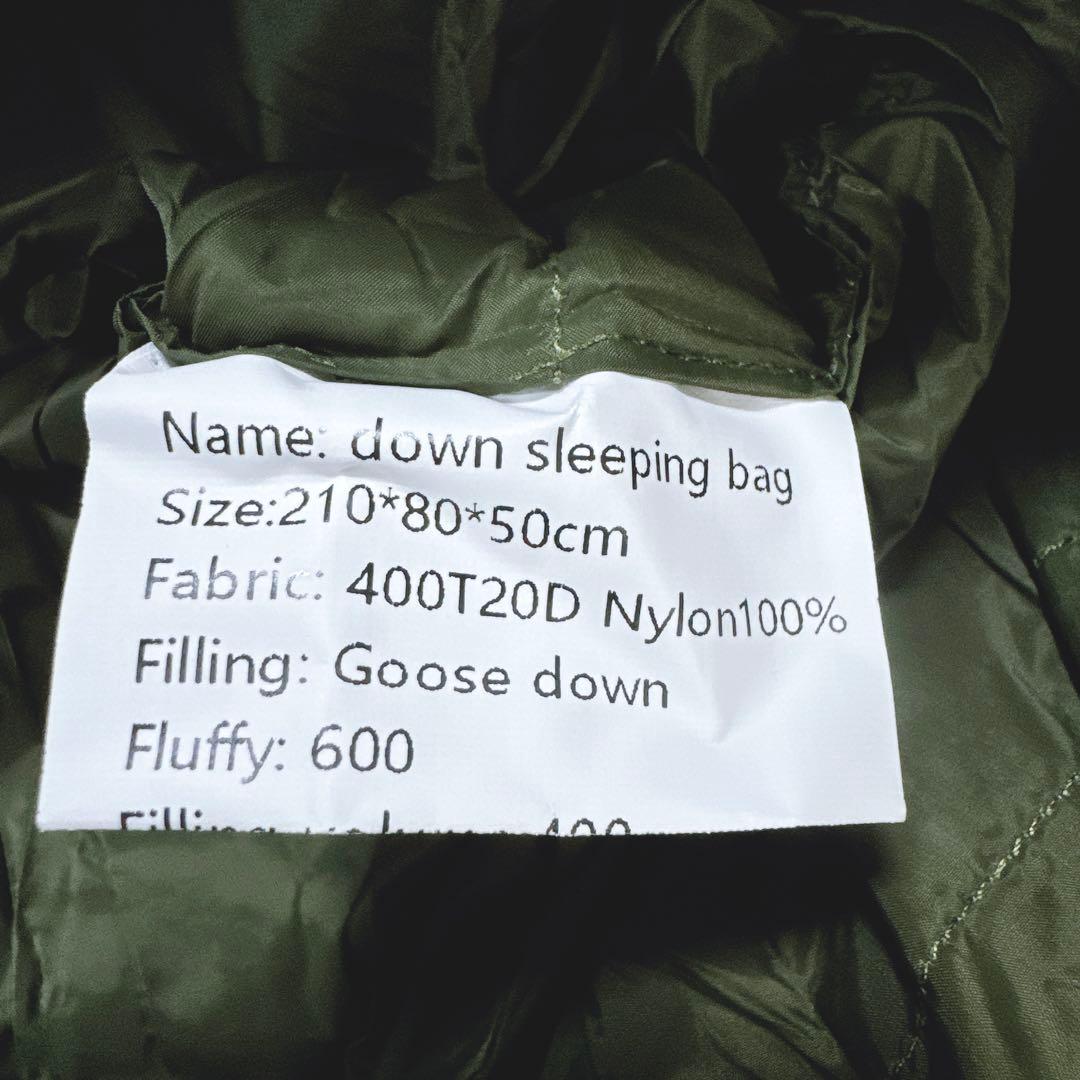 キャンプ グリーブ シュラフ 春夏用 寝袋 ダウン マミー型 600FP