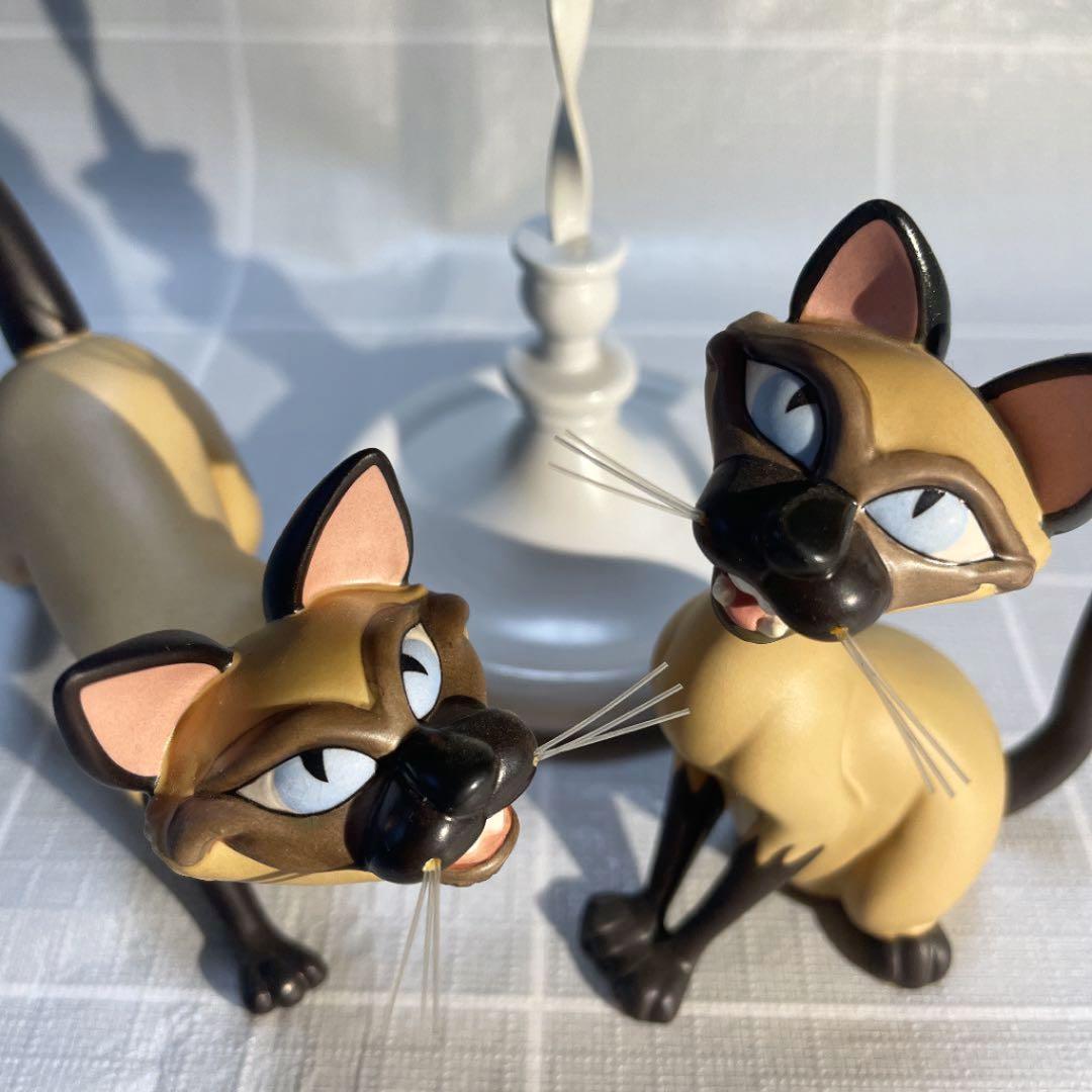 WDCC ディズニー わんわん物語 サイ＆アム フィギュア 陶器製