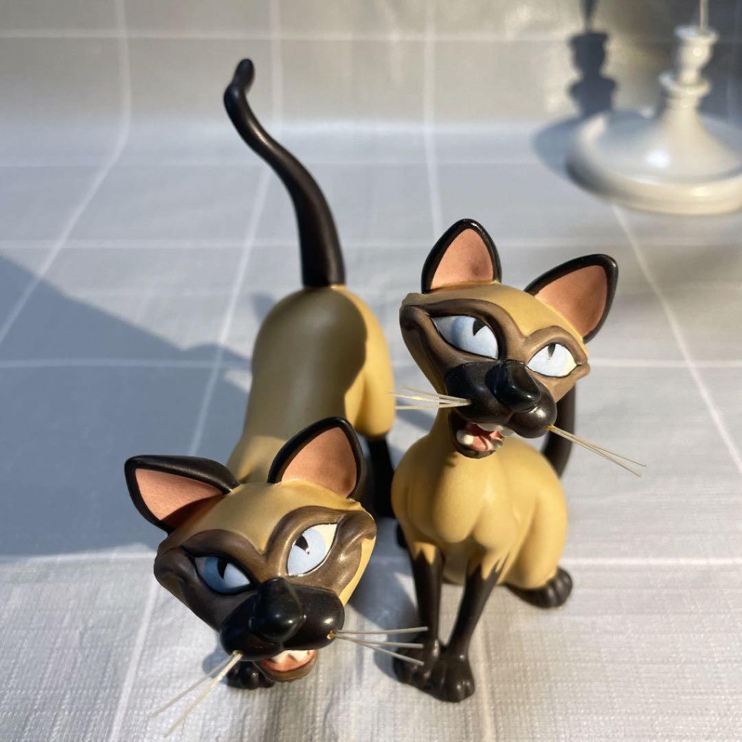 WDCC ディズニー わんわん物語 サイ＆アム フィギュア 陶器製